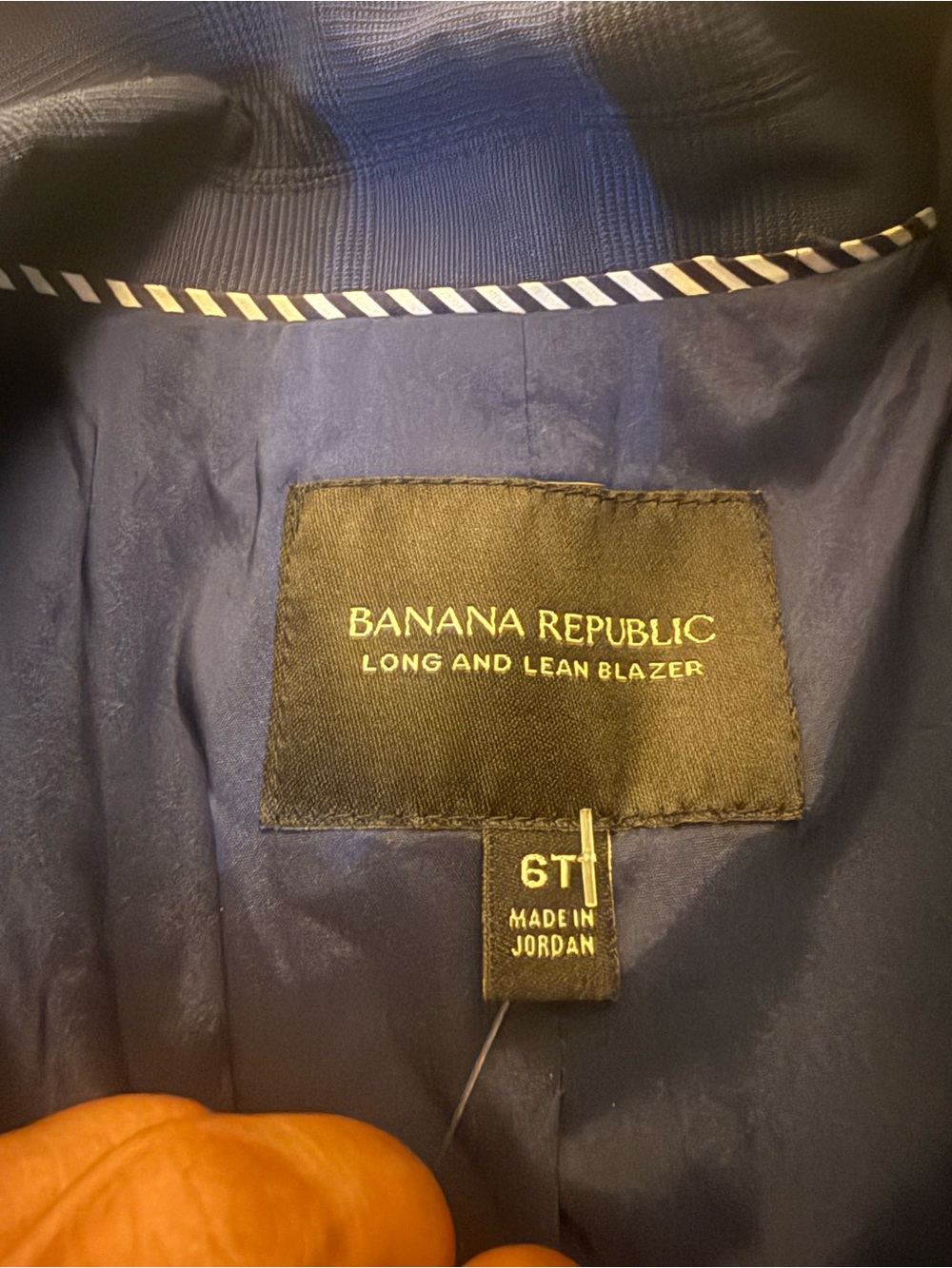 Banana Republic Navy Long and Lean Blazer Jacket